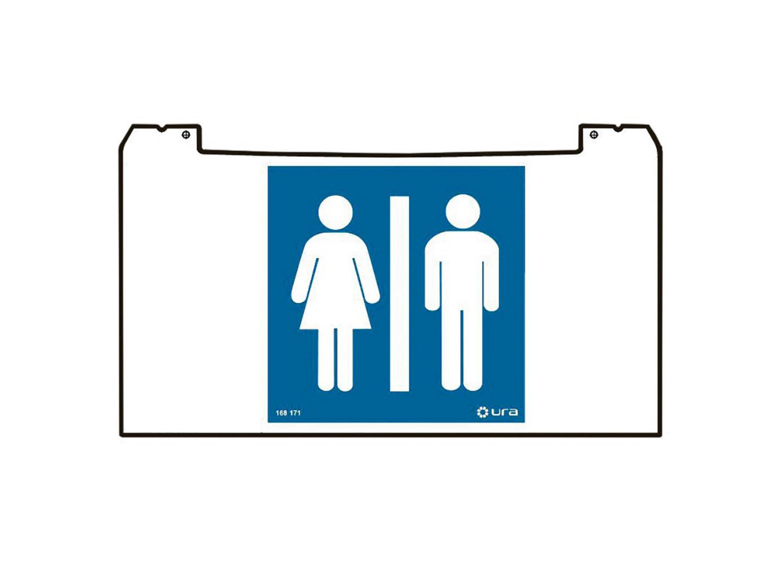 Porte-pictogramme signalétique Practice Evolution avec localisation Toilettes Porte-pictogramme signalétique Practice Evolution avec localisation Toilettes