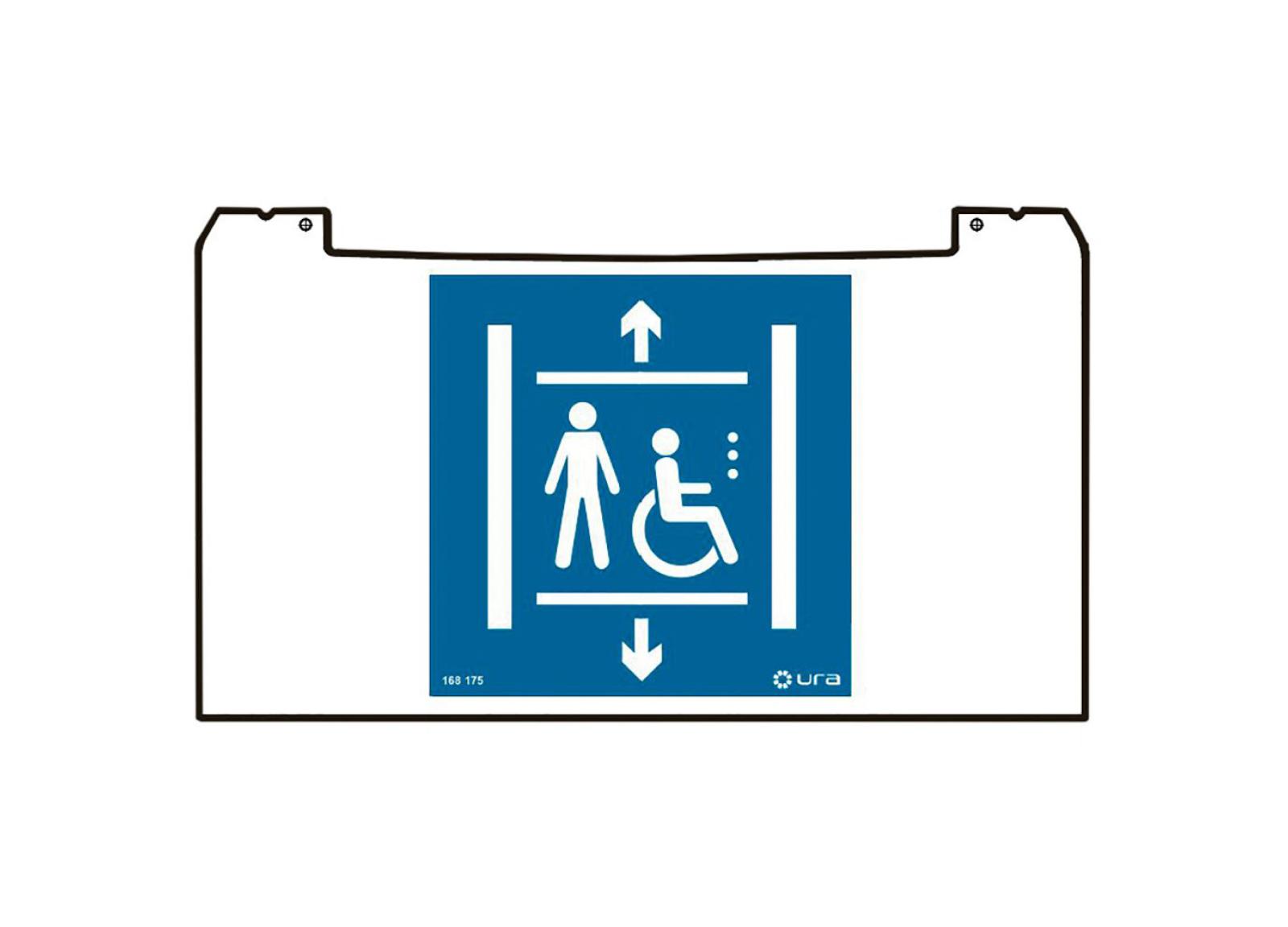 Porte-pictogramme signalétique Practice Evolution avec localisation Ascenseurs Porte-pictogramme signalétique Practice Evolution avec localisation Ascenseurs