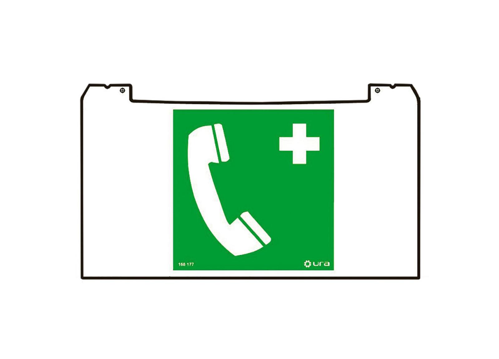 Porte-pictogramme signalétique Practice Evolution avec localisation Téléphone d'urgence Porte-pictogramme signalétique Practice Evolution avec localisation Téléphone d'urgence