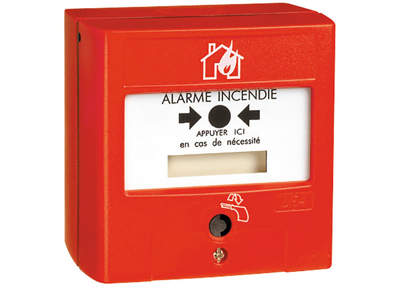 Déclencheur Manuel d'Alarme Adressable DMA à membrane réarmable IP40 IK07 - rouge