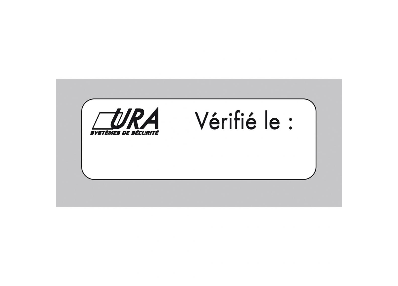 Sachet de 20 planches de 16 étiquettes adhésives de maintenance pour blocs de sécurité Sachet de 20 planches de 16 étiquettes adhésives de maintenance pour blocs de sécurité