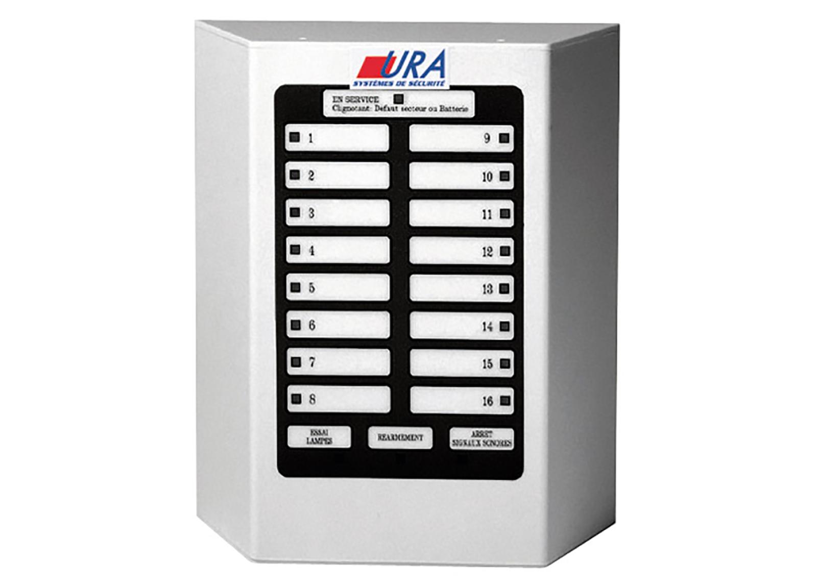 Tableau d'alarme technique AT 16 contacts NO/NF en entrée 1 sortie synthèse 12V=