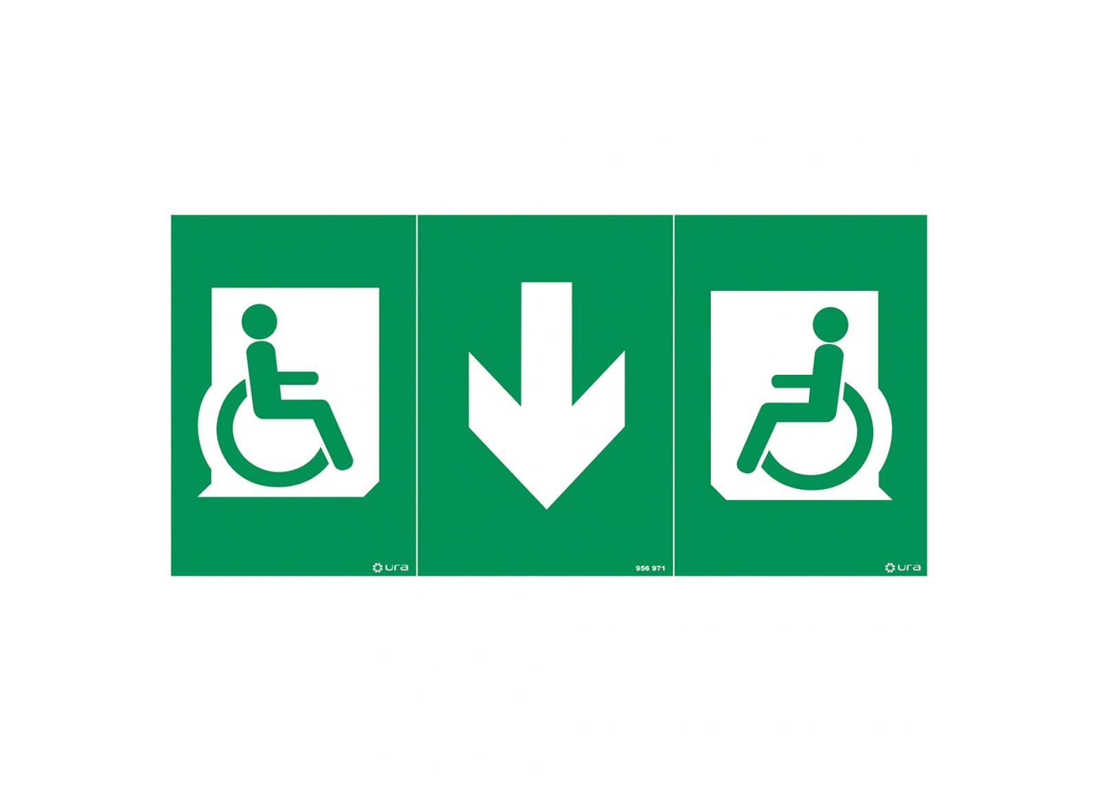 Pictogramme autocollant universel pour Personnes à Mobilité Réduite PMR Pictogramme autocollant universel pour Personnes à Mobilité Réduite PMR