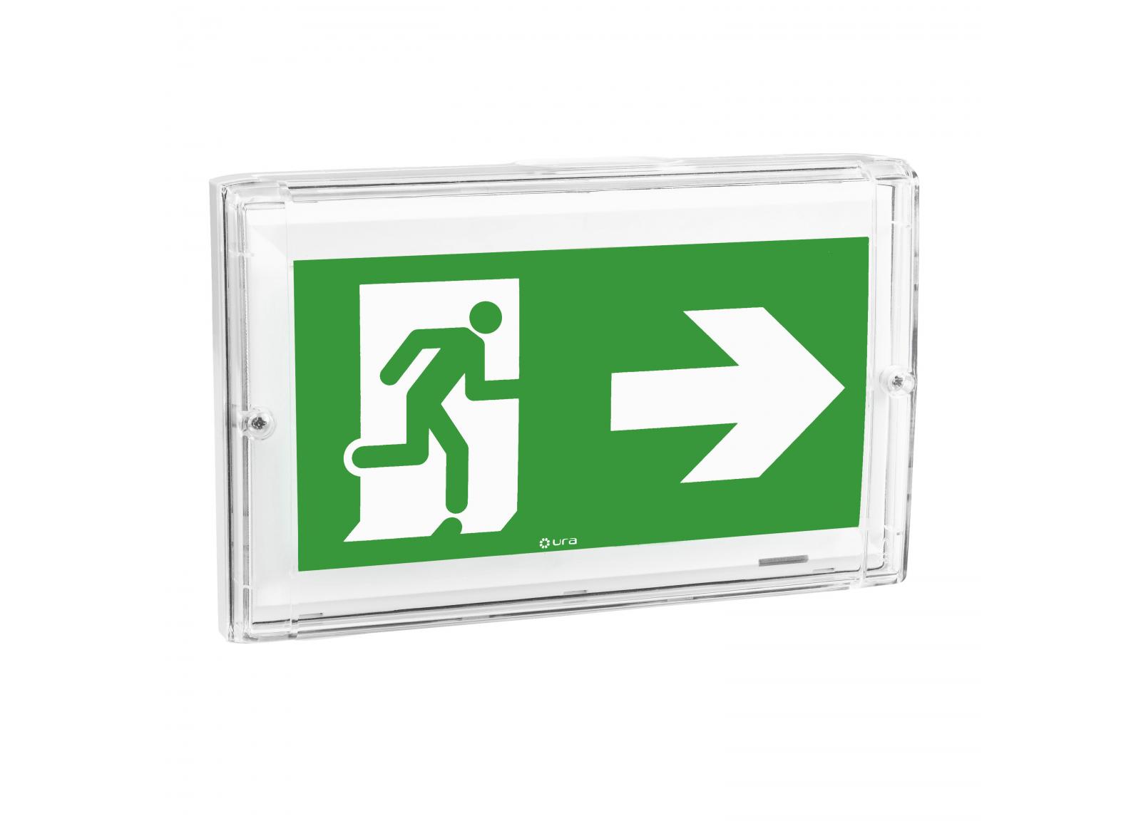 117418 Baes D Evacuation Uraproof Ip66 Ik10 Super Sati Connecte Flux 45lm 1h Consommation 0 7w Ura