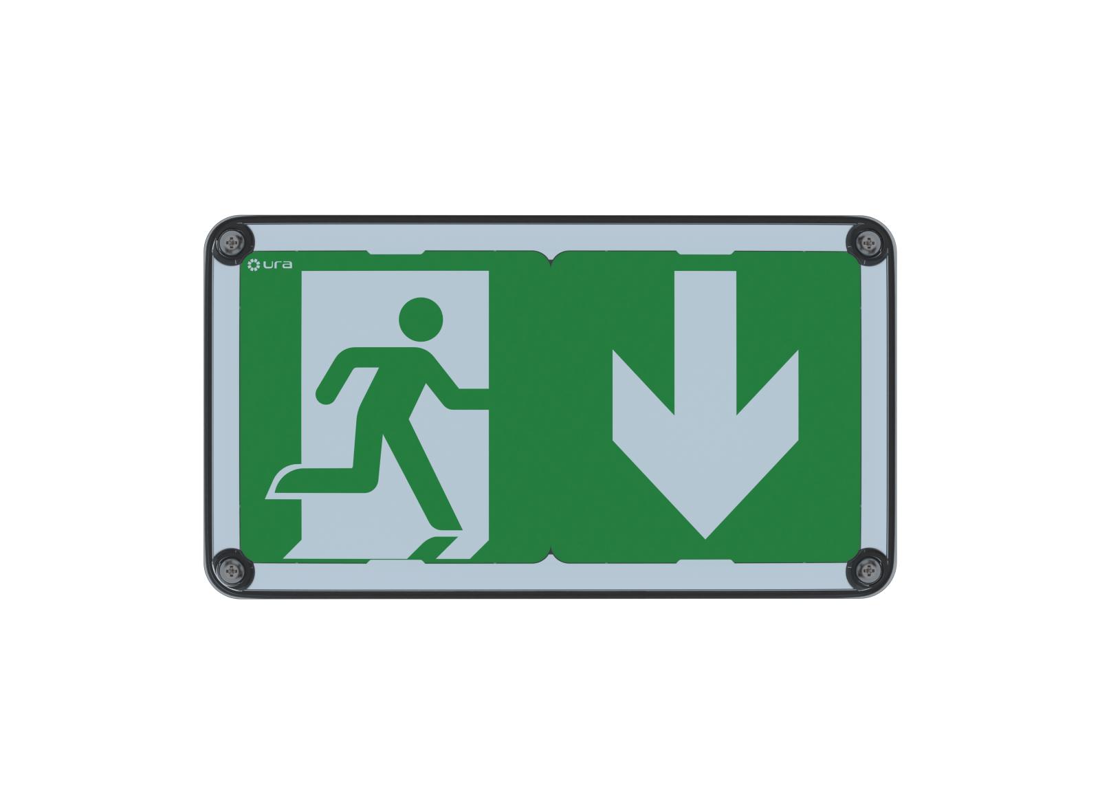 BAES Uraproof V Évacuation SATI 45lm/1h - IP66/IK10 - pose murale - NF Environnement