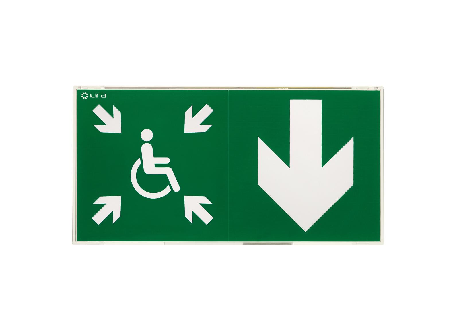 BAES+DBR Uralife V SATI Adressable 45-120lm/1h - IP 43/IK 07 - pose murale saillie - NF Environnement