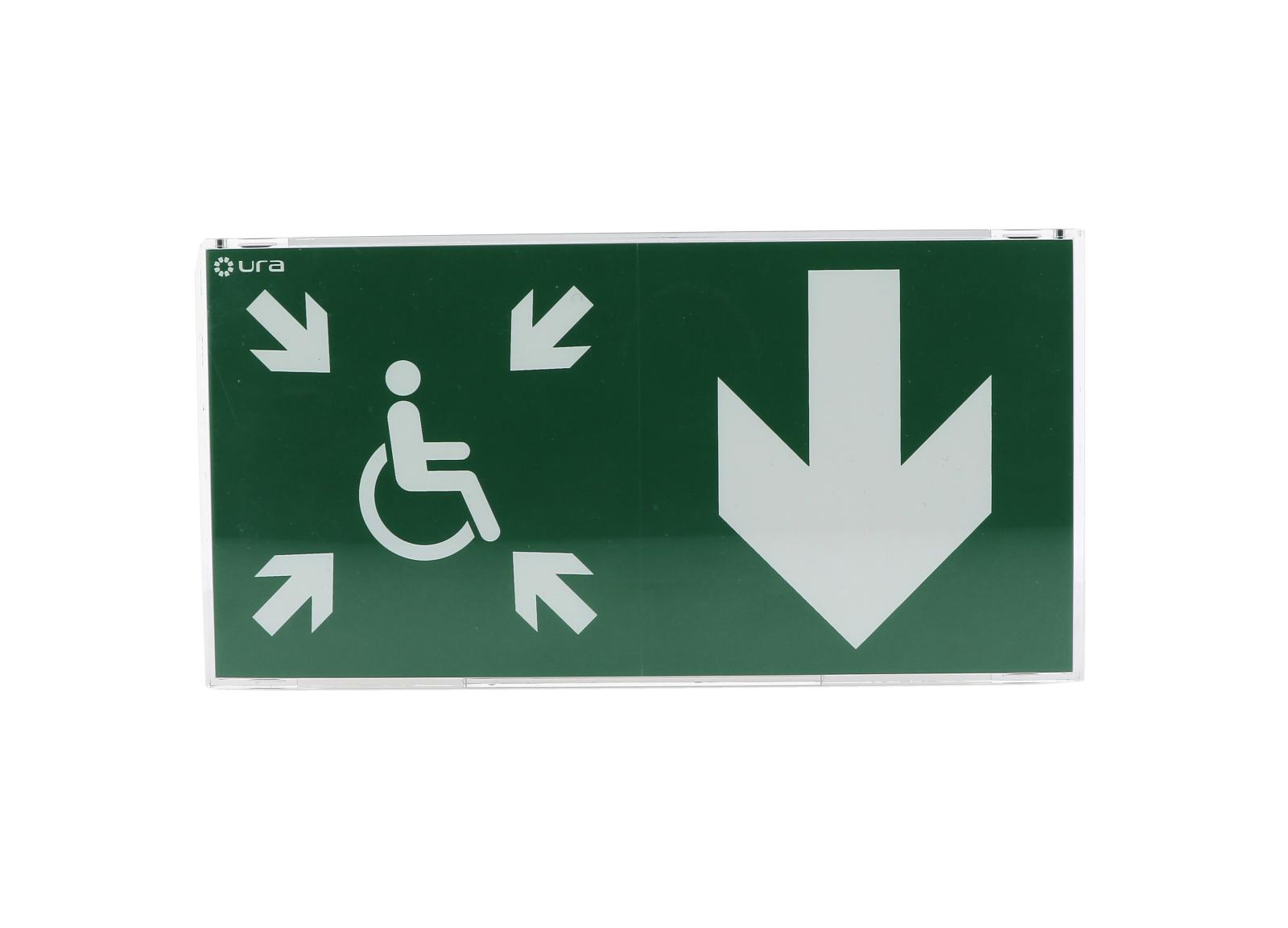 BAES+DBR Évacuation URALIFE V 45-120lm-1h Adressable Mural - Noir