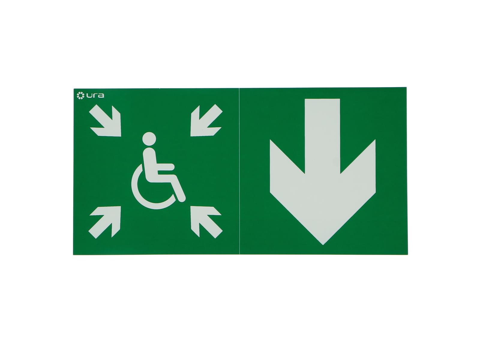 Pictogramme DBR, clipsable et repositionnable, pour signalisation double face sur DBR URALIFE V plafond
