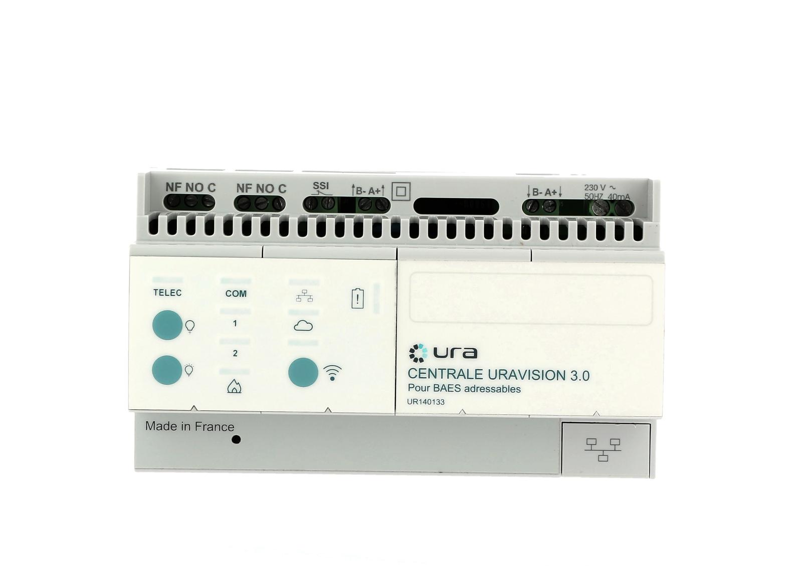 Centrale Uravision 3.0 avec webserveur integré pour BAES Adressable Uravision