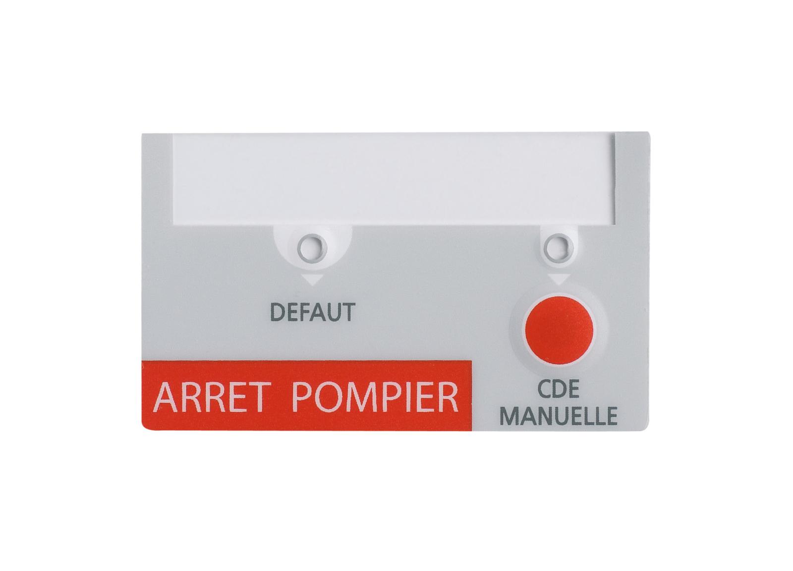 Facette  arrêt pompier par poussoir pour CMSI adressable XL3