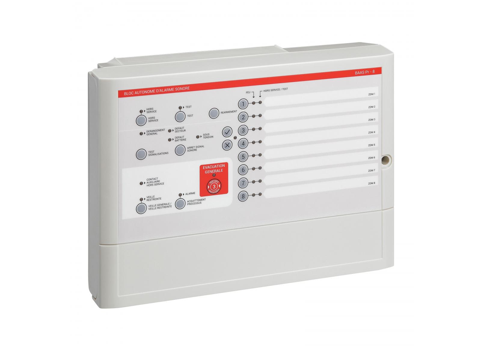 Bloc autonome d'alarme sonore type Principal 8 boucles Bloc autonome d'alarme sonore type Principal 8 boucles