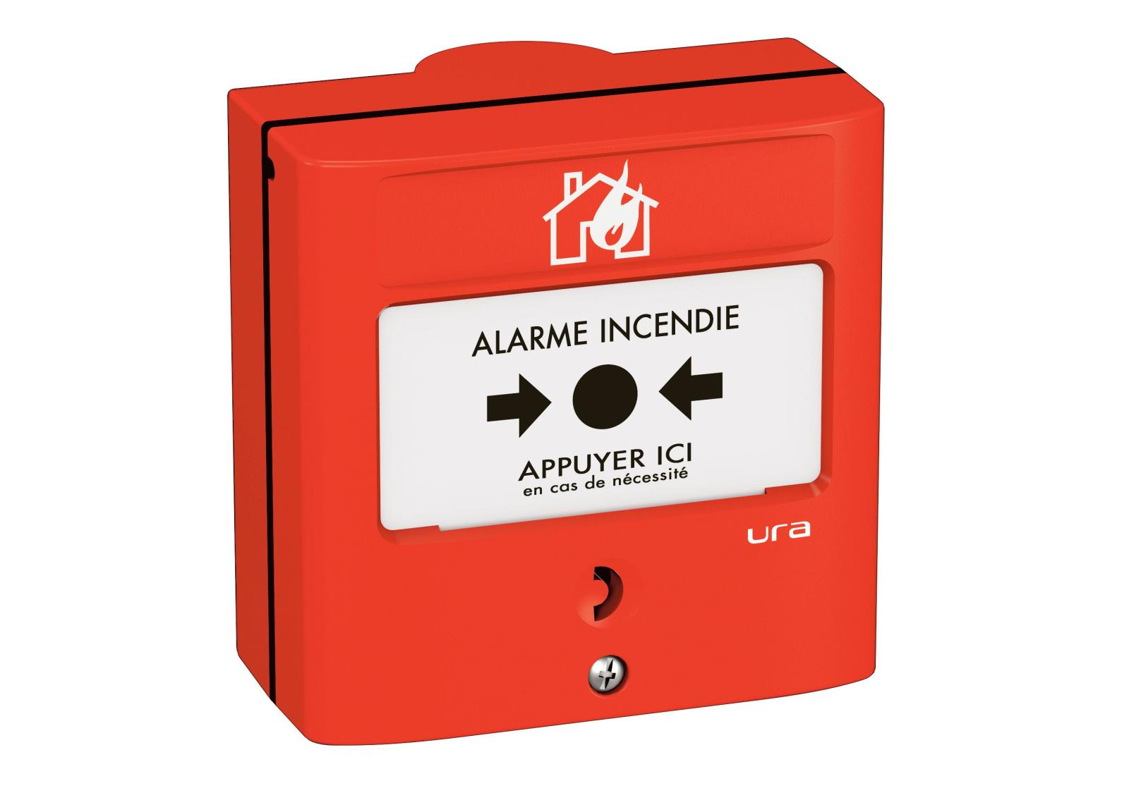 Dispositif manuel d'Alarme DMA à membrane réarmable 1 contact IP30 IK07 - rouge