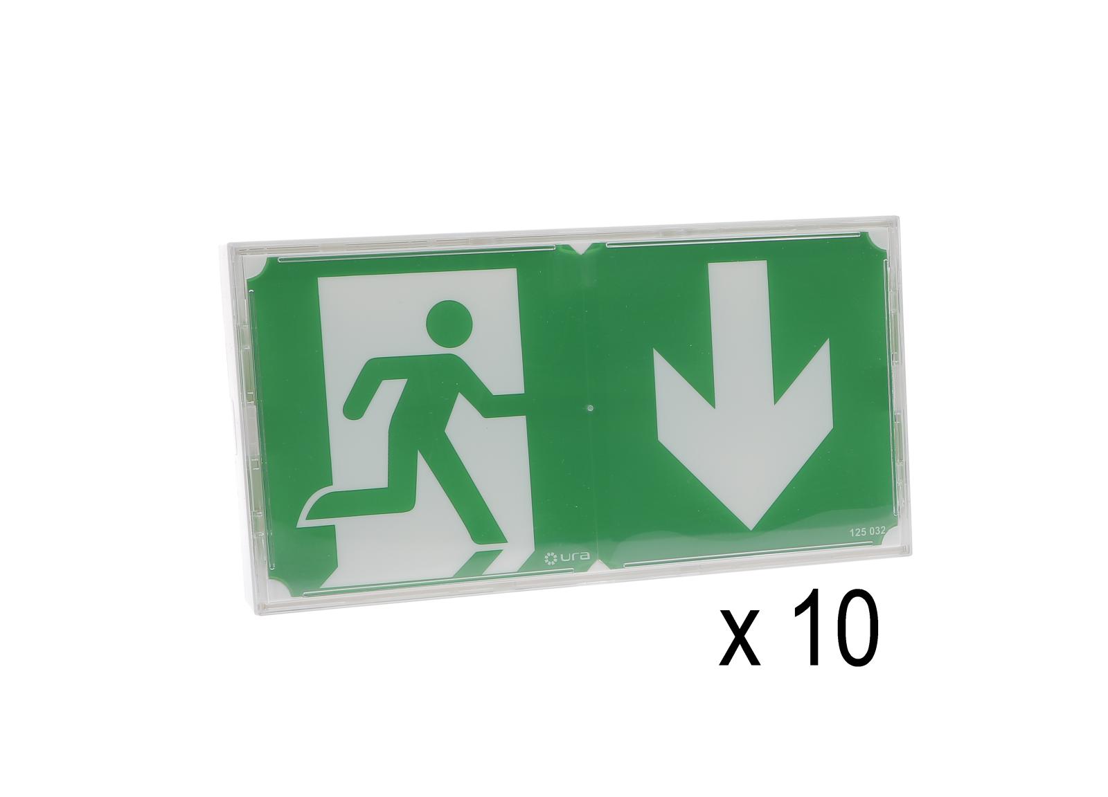 Lot de 10 BAES d'évacuation SATI Uraone V référence 111013V (après 03-2020) reconditionnés avec embases Lot de 10 BAES d'évacuation SATI Uraone V référence 111013V (après 03-2020) reconditionnés avec embases