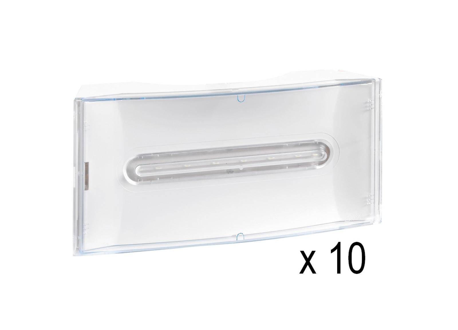 Lot de 10 BAES d'évacuation SATI Uralife référence 118218 (avant 04-2022) reconditionnés avec patères