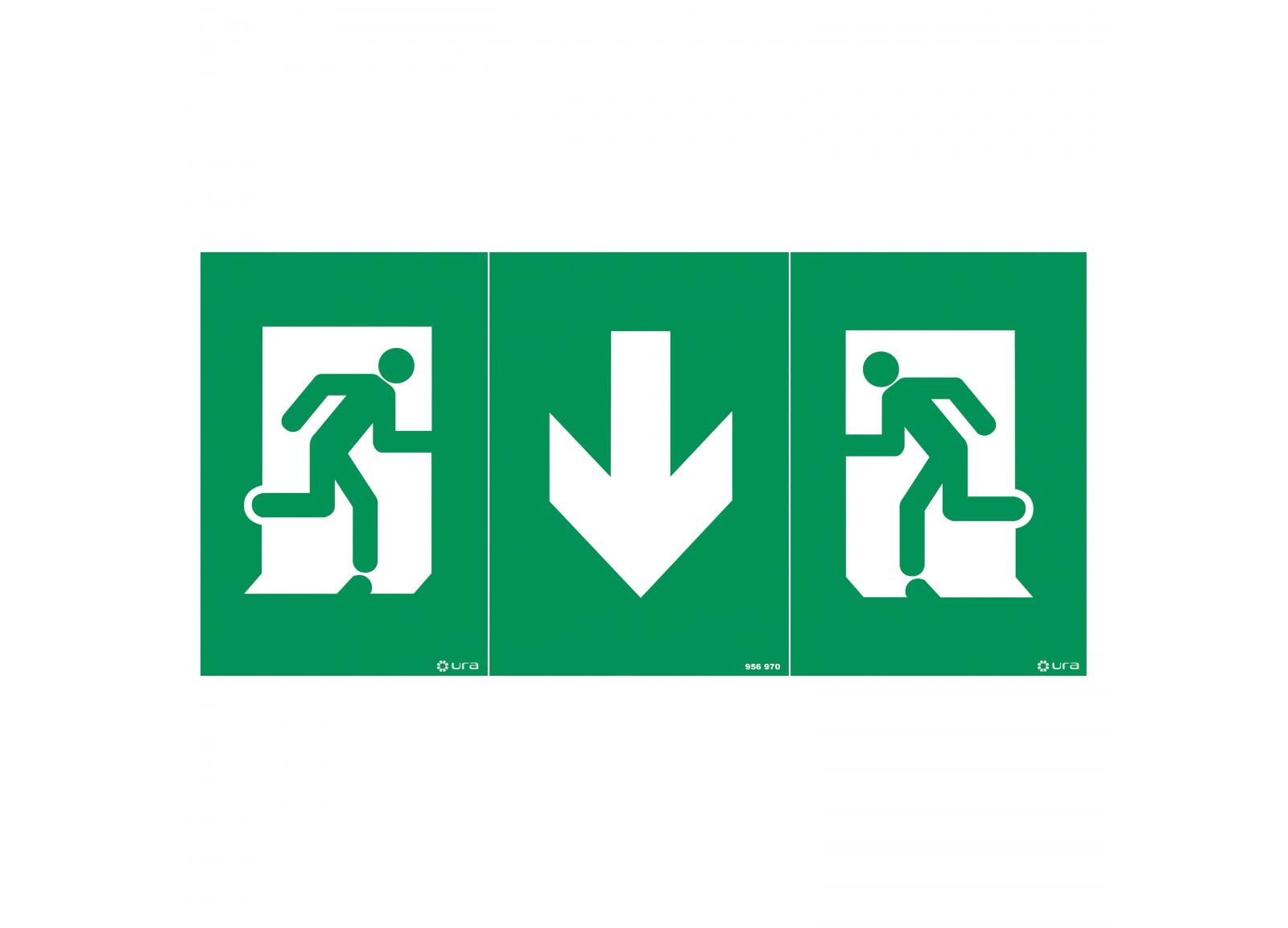 Pictogramme autocollant universel signalisation d'évacuation Pictogramme autocollant universel signalisation d'évacuation