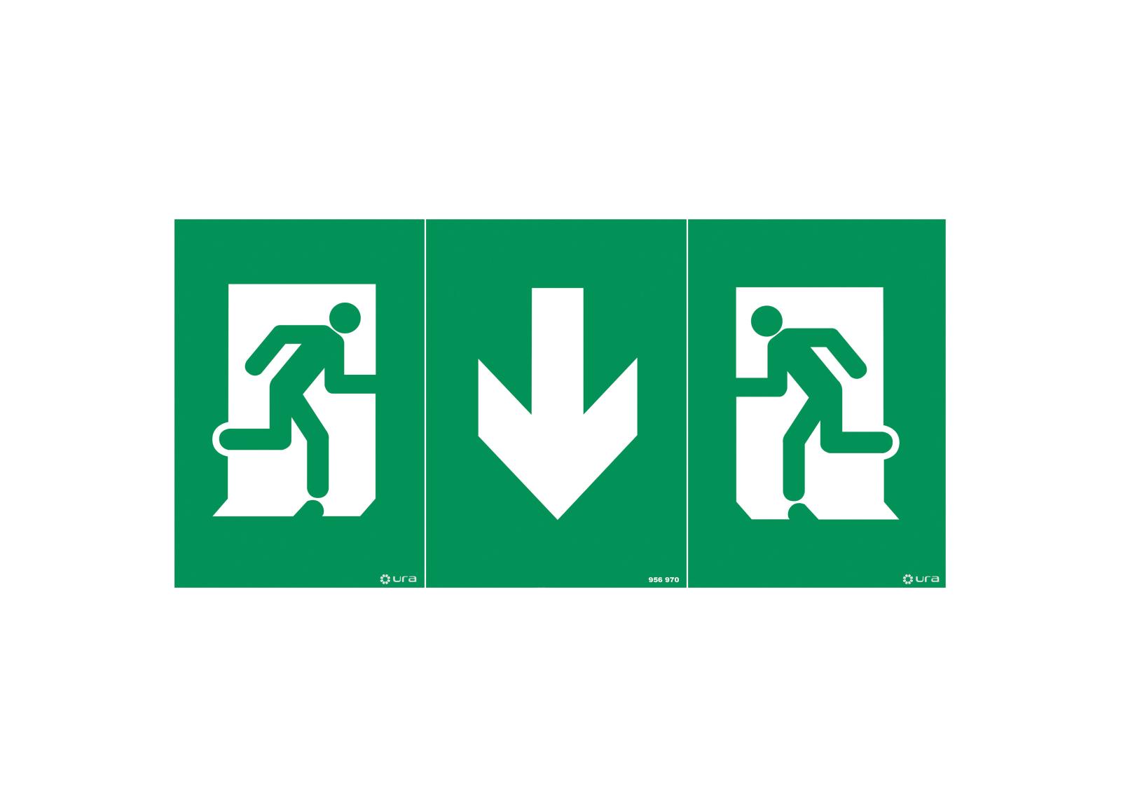 Pictogramme autocollant universel signalisation d'évacuation Pictogramme autocollant universel signalisation d'évacuation