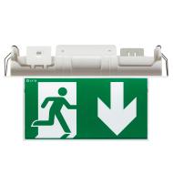 BAES+BAEH Uralife V SATI Adressable 45lm/1h + 8lm/5h - IP 43/IK 07 - pose plafond encastrée/saillie - NF Environnement