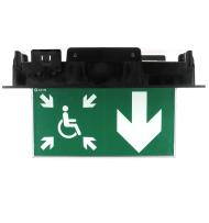 BAES Évacuation URALIFE V 45-120lm -1h Adressable Plafond - Noir