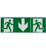 Pictogramme Évacuation, clipsable et repositionnable, pour signalisation double face sur BAES et LSC Uralife V pose plafond