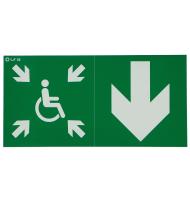 Pictogramme DBR, clipsable et repositionnable, pour signalisation double face sur DBR URALIFE V plafond
