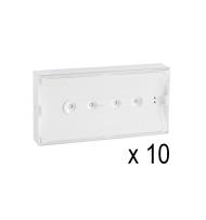 Lot de 10 BAES d'évacuation SATI Uraone référence 111013 (avant 03-2020) reconditionnés sans embases